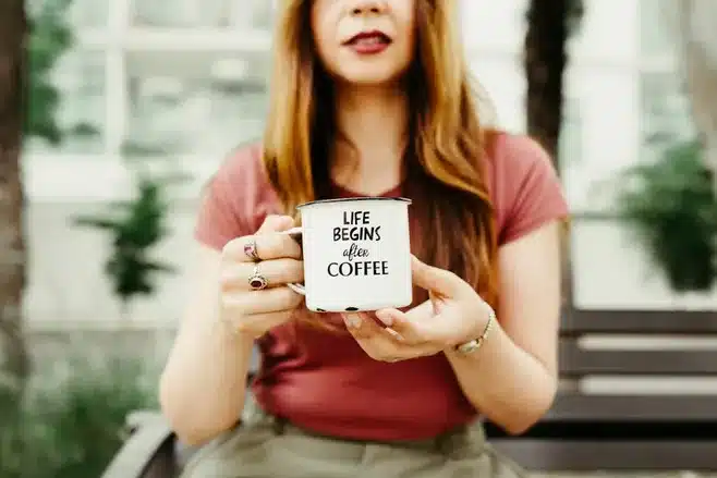 Tomando café en la calle del Príncipe